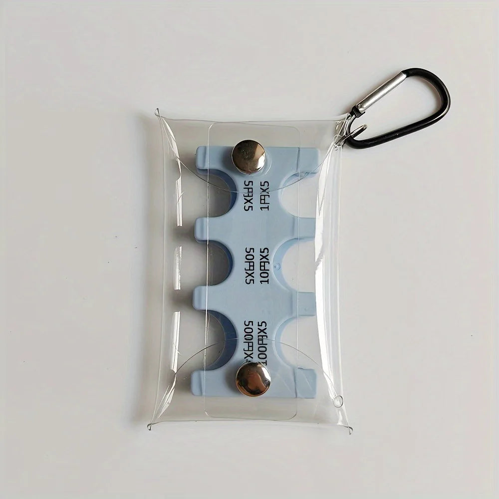 Portable Transparent Coin Clip Organizer Wallet – Small PVC Travel Coin & Card Holder