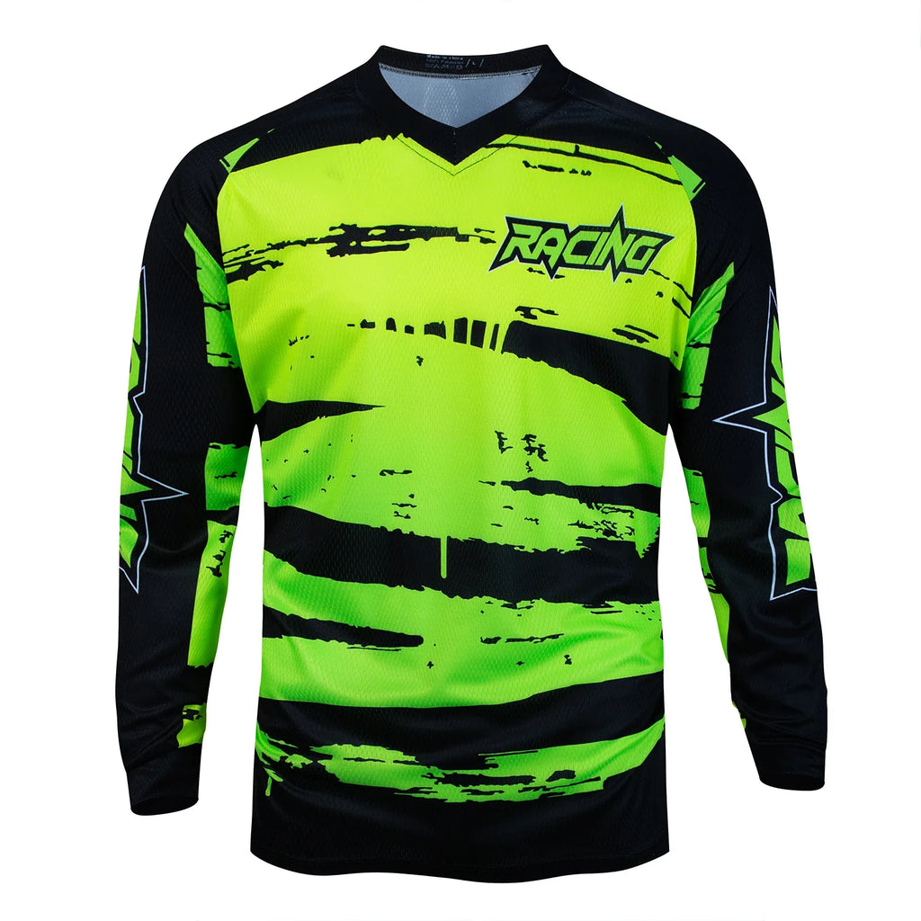 Pro Long Sleeve Motocross Shirt Mountain Bike Downhill Jersey Cross Country Bike Racing Shirt Quick Dry Mountain Bike T-Shirt
