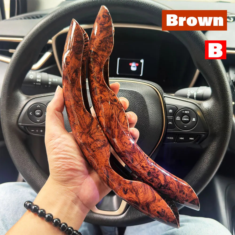2-Pack Carbon Fiber Silicone Steering Wheel Covers 38 cm (15 in) Anti-Slip Universal Car Interior