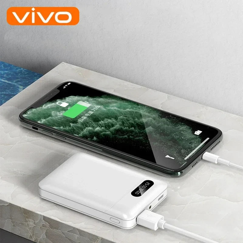 10000mAh 120W Portable Power Bank with LED Display – Fast Wireless & USB-C Charging for Smartphones