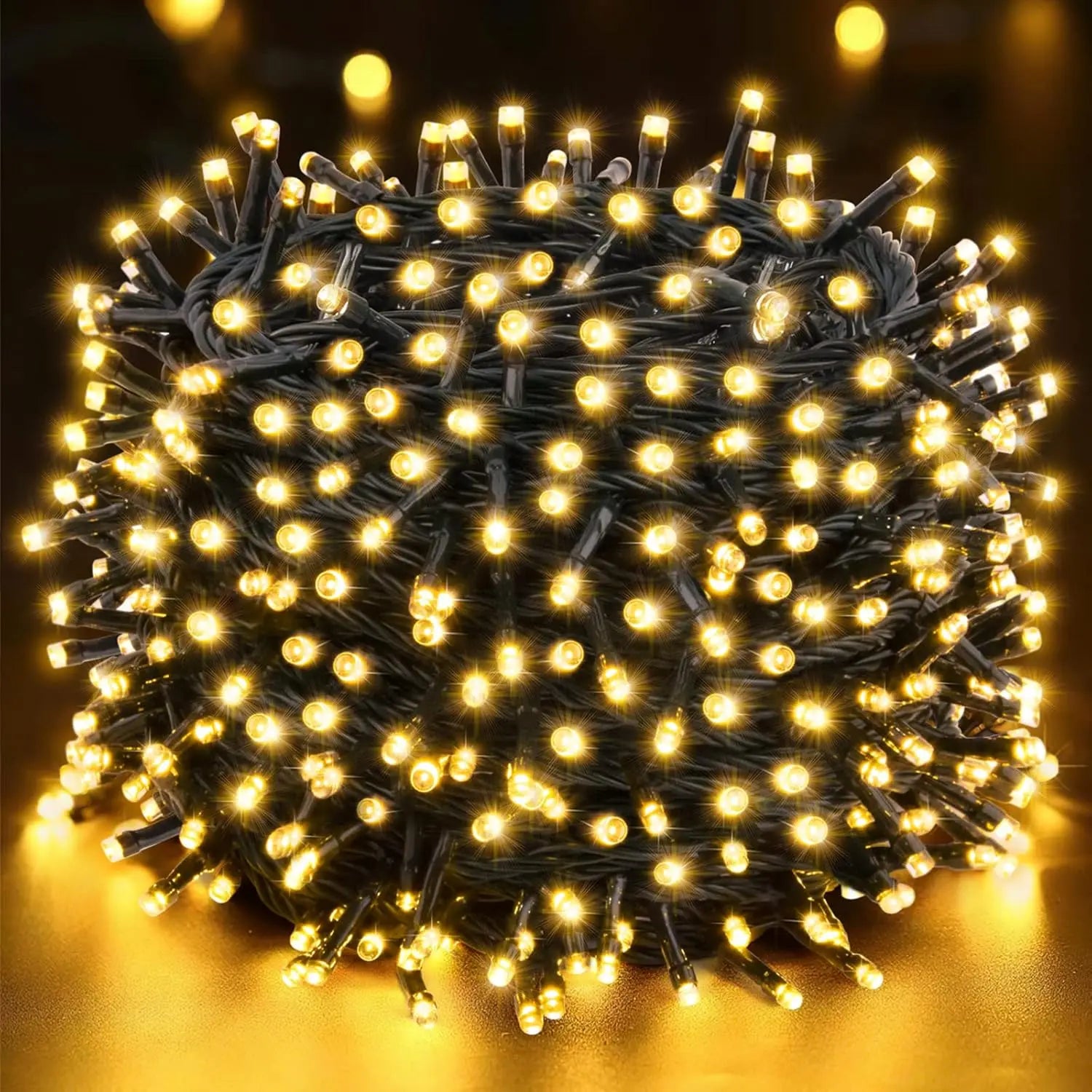 LED Christmas Fairy String Lights 10-100M (33-328 ft) IP65 Waterproof – 110V-220V EU/US Plug, Warm White/White/Multicolor, Dimmable