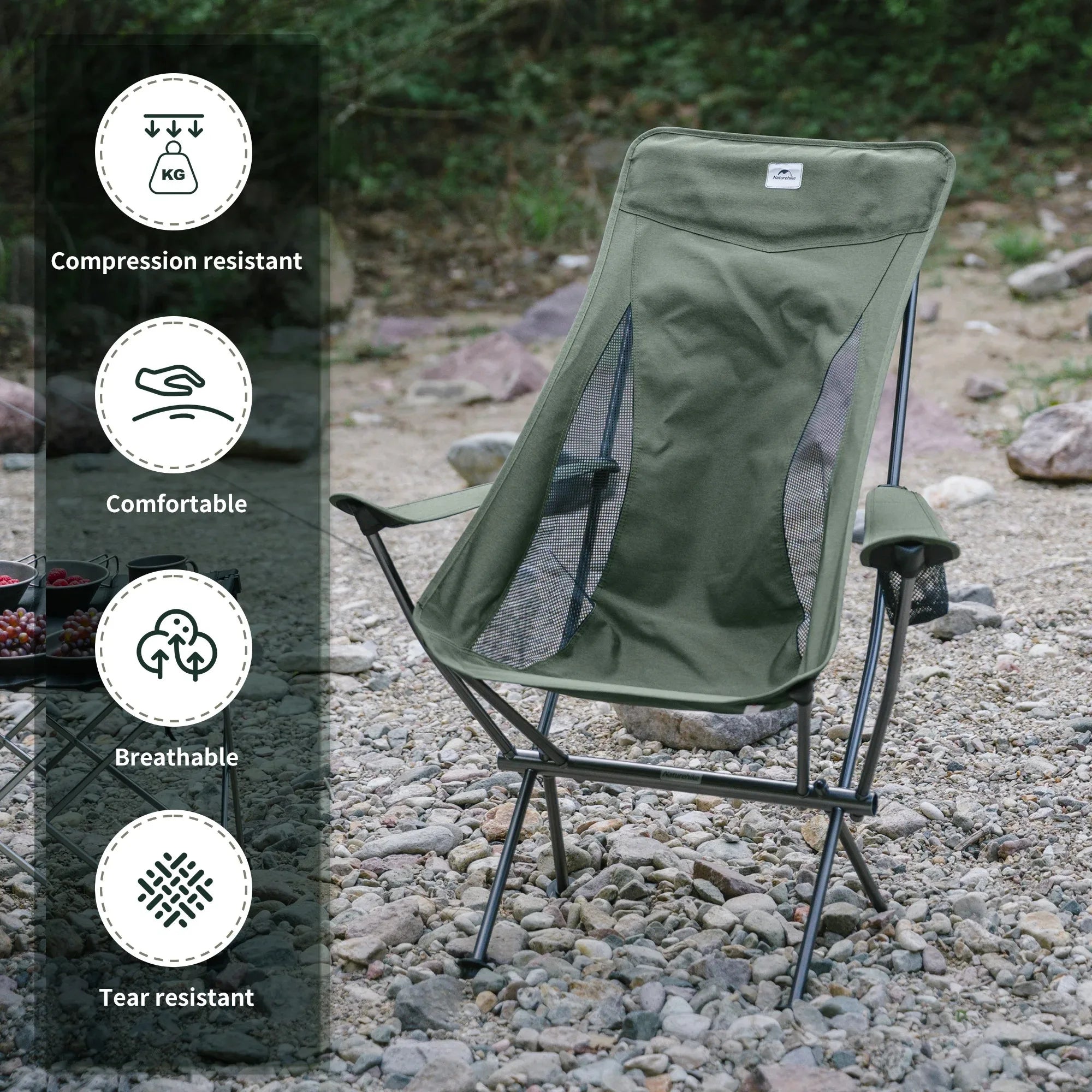 Ultralight Folding Widen Camping Chair - Portable Outdoor Beach, Fishing & Picnic Seat (18.1 x 14.1 x 38.7 in / 46 x 36.5 x 98.5 cm)