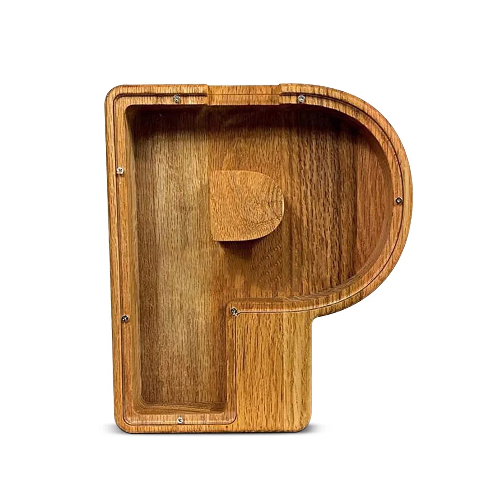 26-Letter Wooden Piggy Bank Alphabet Moneybox Coin Saving Box for Kids Desktop Home Decor