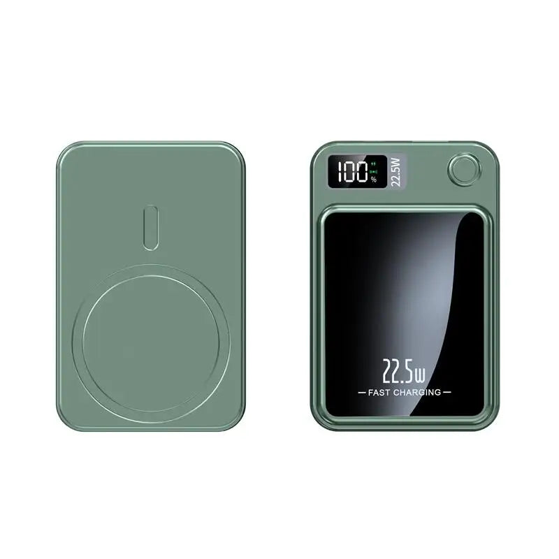30,000mAh Magnetic Power Bank 22.5W Fast Wireless Portable Charger, Ultra-Thin PD 15W Dual USB LED Display