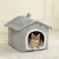 Foldable Removable Washable Pet House - Cozy Cave Bed for Extra Small Dogs, Small to Medium Cats
