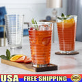 8-Piece 16.2 oz (480 ml) Highball Glasses – Stackable Clear Drinkware Set, Dishwasher Safe Square Glasses for Home Bar & Parties