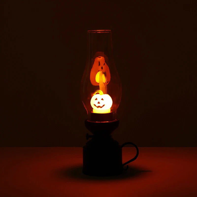 Calcifer Flameless LED Night Light Cartoon Kerosene Lamp Retro Decorative Bedside Candle