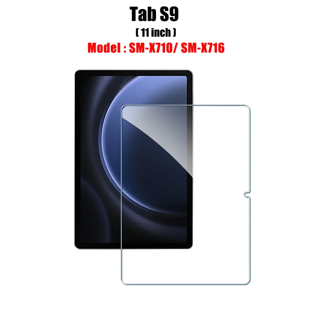 Tempered Glass Screen Protector for Galaxy Tab S6 Lite, A9/A9 Plus, A8, S7 FE, S8/S9/S9 Plus/S9 FE, S10/S11 — 1 Pack