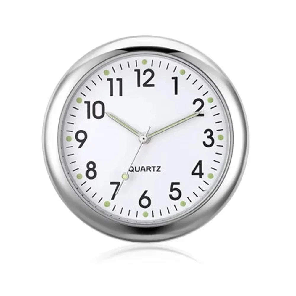 Luminous Mini Car Clock Stick-On Digital Dashboard Quartz Timepiece - 1.6 in (4 cm)