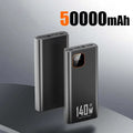 100000mAh 140W Portable Power Bank - Super Fast USB-C, Lightning & Triple USB Charger with Digital Display