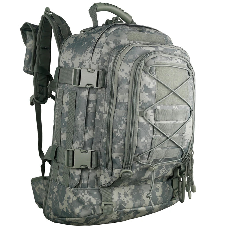 Expandable 40-65L Tactical Backpack – Military Molle Hiking & Camping Rucksack, Water-Resistant Travel Pack