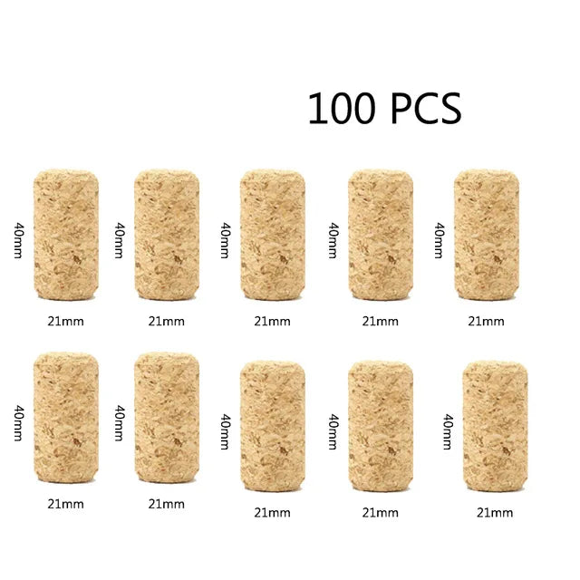 50/100 Pack Natural Cork Wine Bottle Stoppers – Reusable Sealing Corks for Wine Bottles, Bar & Kitchen Accessories
