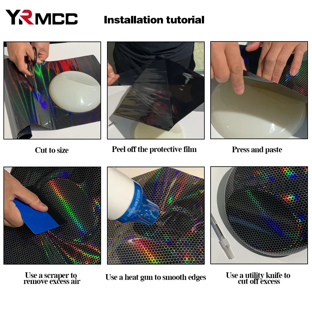 Black Carbon Fiber Vinyl Film Wrap 10/20/30/40/50cm x 150cm PVC Self-Adhesive Waterproof Car & Motorcycle Sticker