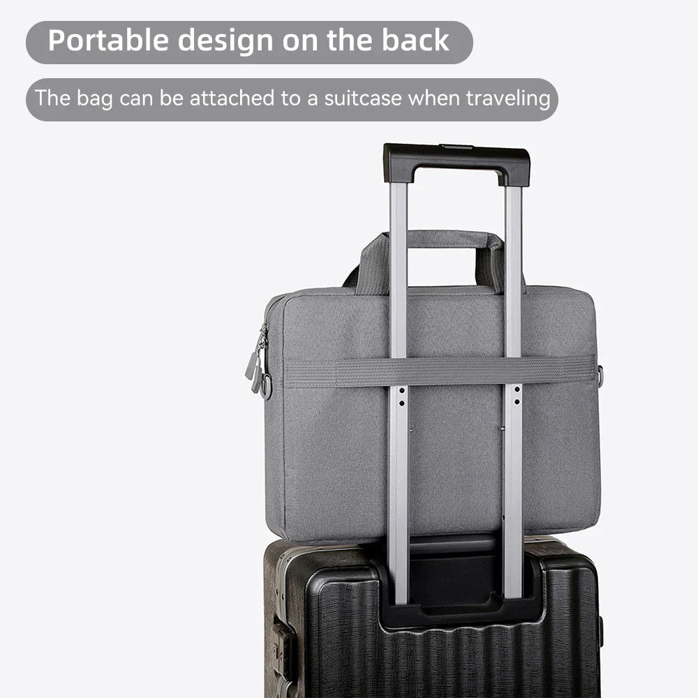 Waterproof Laptop Sleeve Messenger 14–15.6 Inch (35.6–39.6 cm) Notebook Case for MacBook Air Pro & Tablets - Portable Travel Carrying Bag