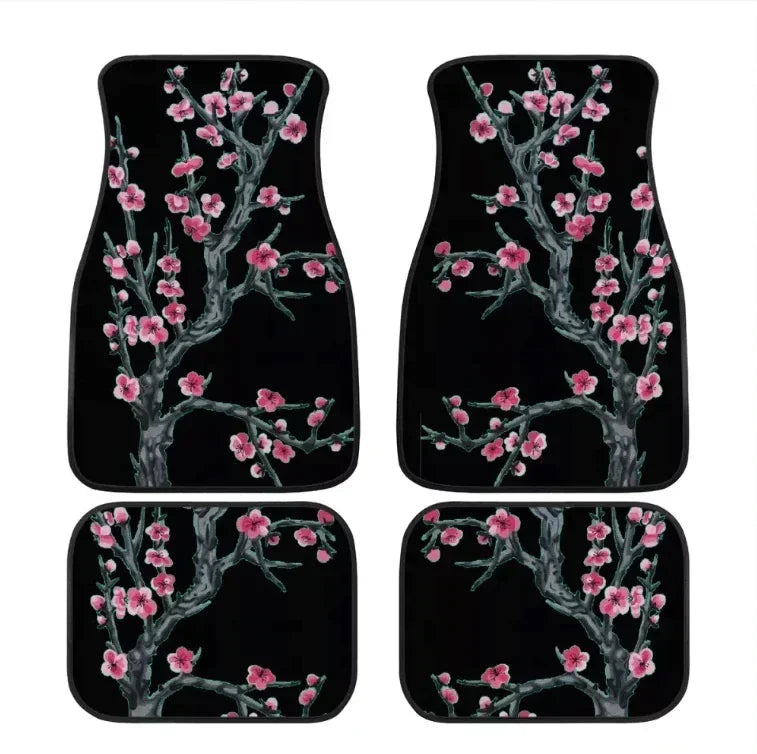 Great Wave Off Kanagawa 4-Piece All-Weather Car Floor Mats - Universal Fit for SUVs, Sedans, Trucks