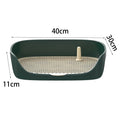 Portable Dog & Cat Training Potty with Splash Guard 15.75 x 11.81 x 4.33 in (40 x 30 x 11 cm) - Indoor/Outdoor Litter Box Trainer, Non-Slip Detachable Grid