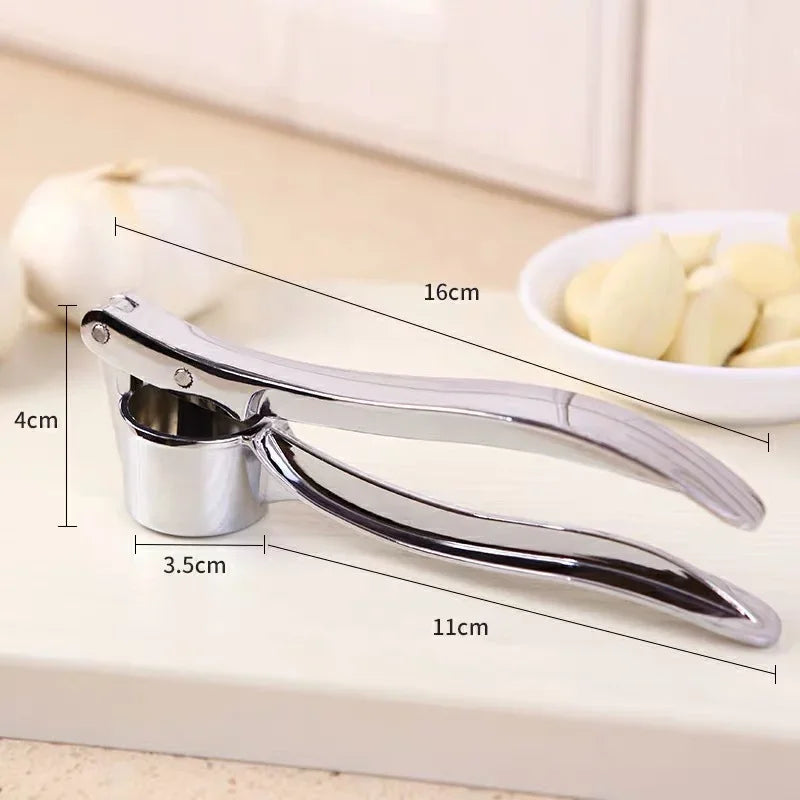 Aluminum Garlic Press Stainless Steel Manual Garlic Grinder and Crusher - Kitchen Gadget