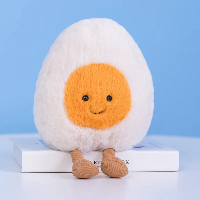 Cartoon Egg and Toast Plush Pillow Breakfast Stuffed Doll Cute Food Plush Gift