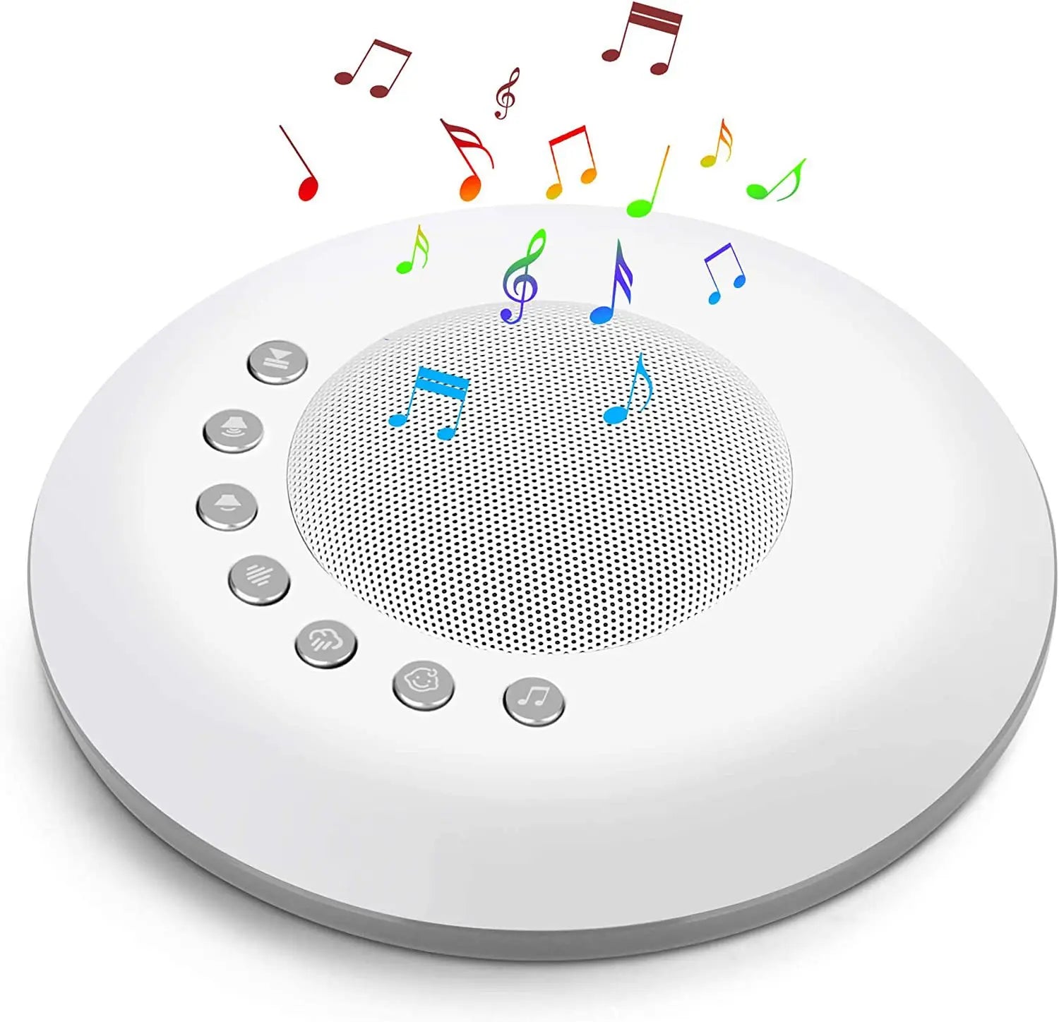 Portable White Noise Machine for Baby - 28 Sounds, USB-C Rechargeable Sleep Soother with 7-Color Night Light & Timer