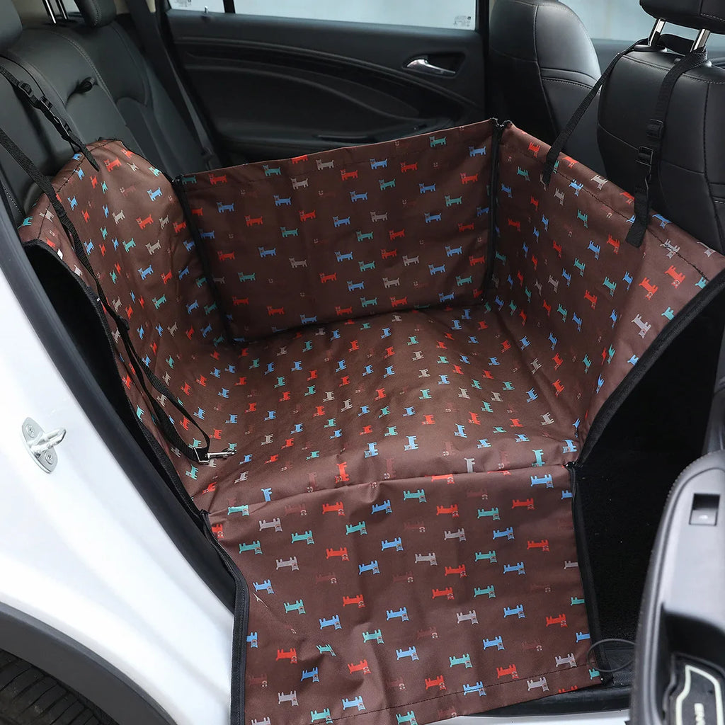 Pet Car Seat Cover Hammock for Dogs & Cats Waterproof Rear Bench Protector 60x35x53 cm (23.6x13.8x20.9 in)