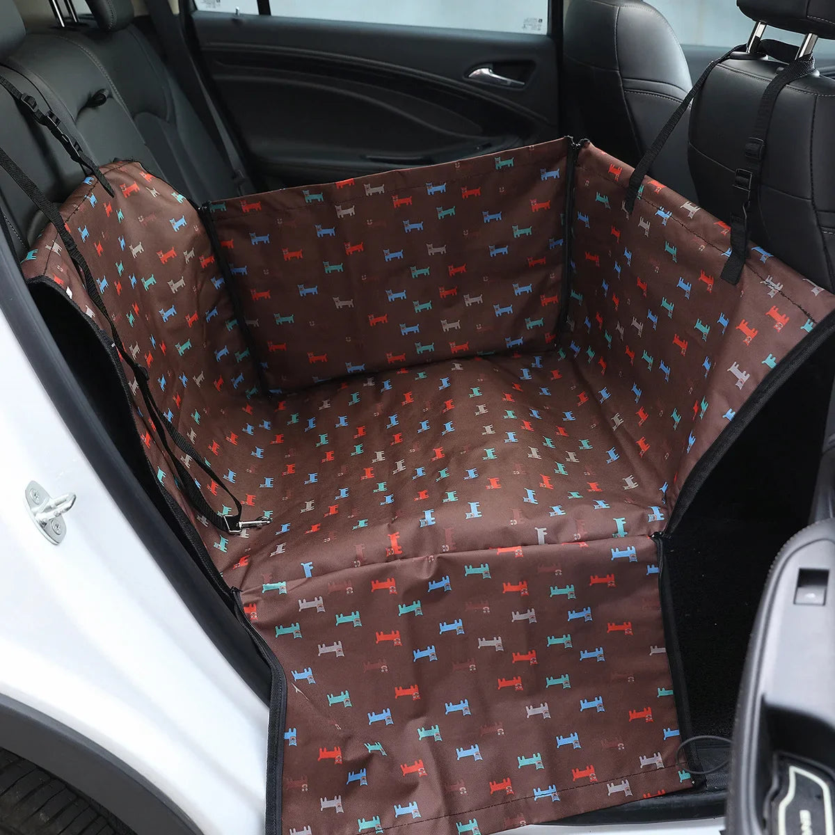 Pet Car Seat Cover Hammock for Dogs & Cats Waterproof Rear Bench Protector 60x35x53 cm (23.6x13.8x20.9 in)