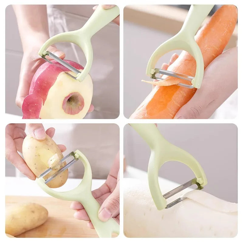 Stainless Steel Vegetable & Fruit Peeler with PP Handle – Potato Peeler Kitchen Utensil