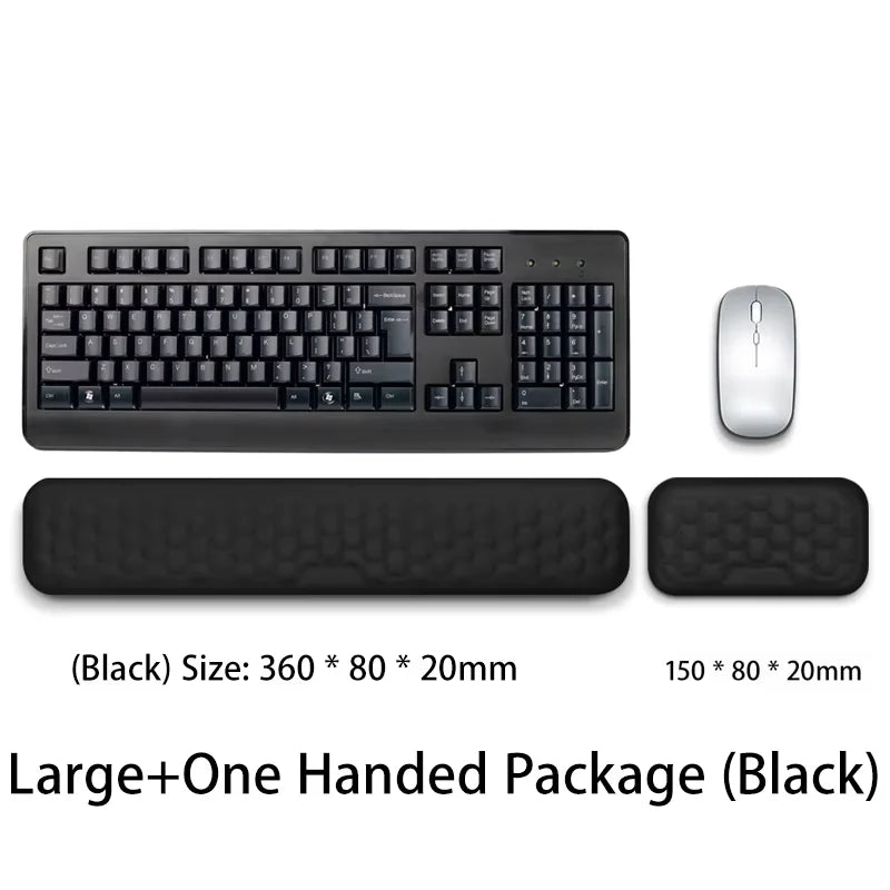 Ergonomic Memory Foam Wrist Rest for Keyboard & Mouse - Non-Slip Wrist Support for Office Laptop & Desktop