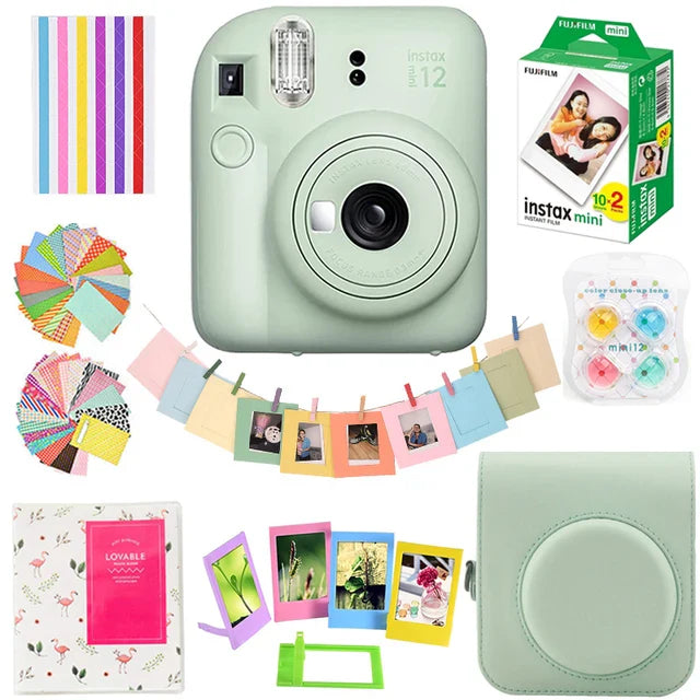 Instant Mini Film Camera with 20-Sheet Film, Shoulder Strap & Carry Bag - Instant Print Camera Gift Set