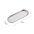 Nordic Stainless Steel Rectangular Dessert & Snack Serving Tray for Coffee Shops and Home