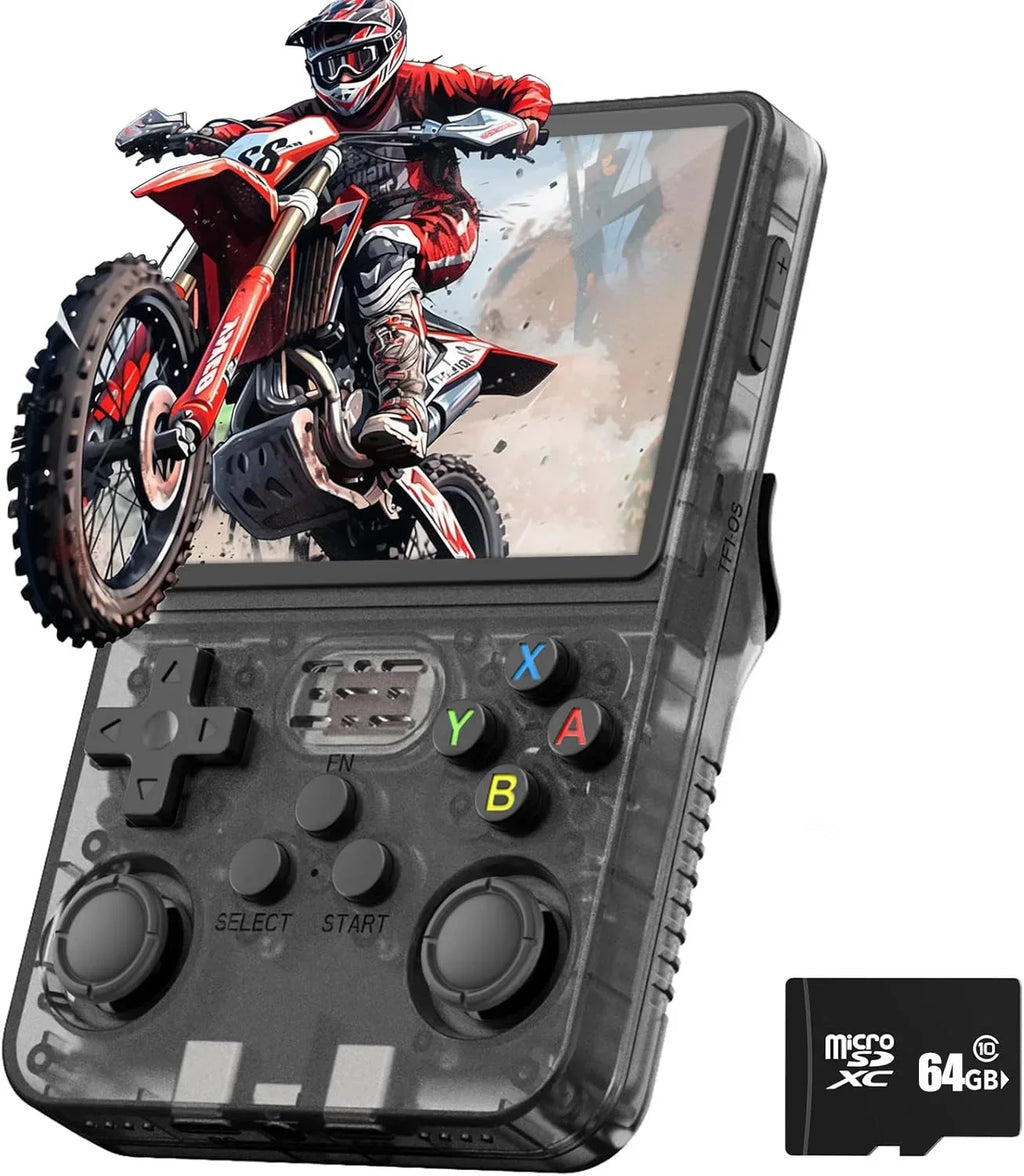Classic Retro Handheld Game Console with ARKOS System — 3.5-Inch (8.9 cm) IPS, 15,000+ Games, 64-bit Linux, Portable Kids Gift