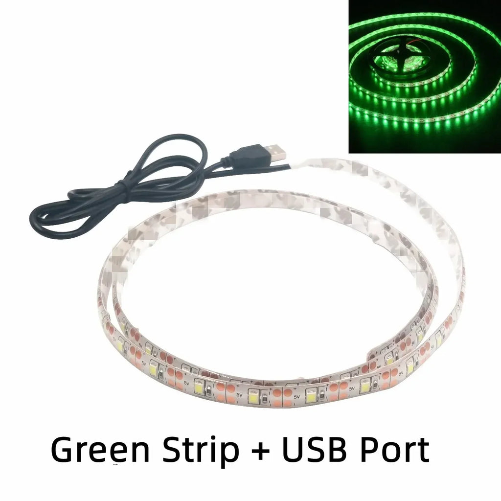 5V USB LED Strip Light Warm & Cool White 1m–5m (3.3–16.4 ft) Waterproof TV Backlight Flexible LED Tape