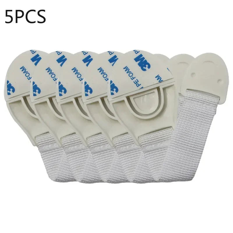 Baby Proof Cabinet & Drawer Lock Straps — 5/10-Pack Child Safety Door Latches, 20 cm (7.9 in) with 10 cm (3.9 in) Strap