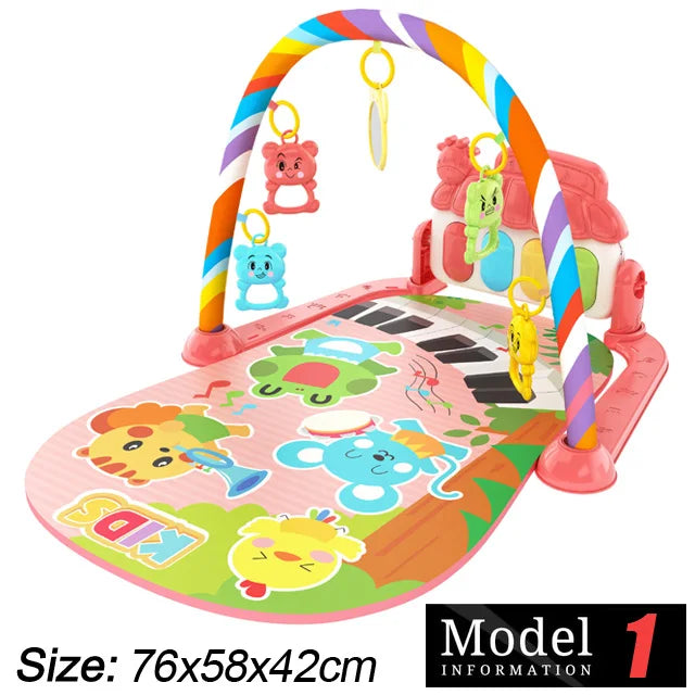 Baby Activity Gym Play Mat with Piano Keyboard 76 x 58 x 42 cm (30 x 23 x 16.5 in) – Musical Infant Play Gym for Newborns 0–36 Months