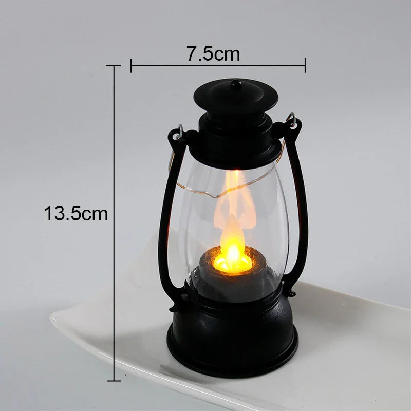 Calcifer Flameless LED Night Light Cartoon Kerosene Lamp Retro Decorative Bedside Candle