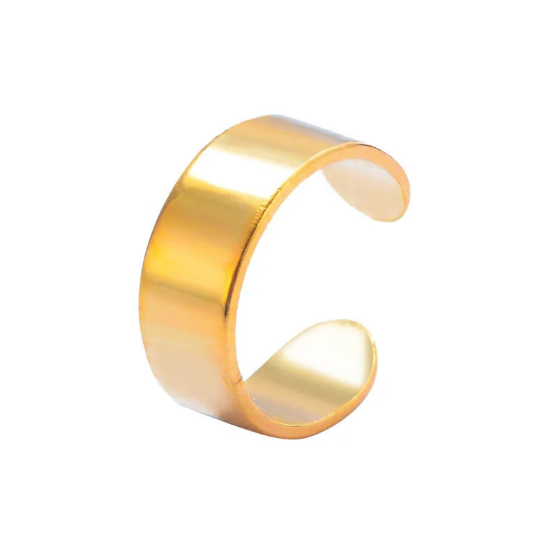 Gold Leaf Ear Cuff Clip-On Earrings for Women — No-Piercing Cartilage Climbers