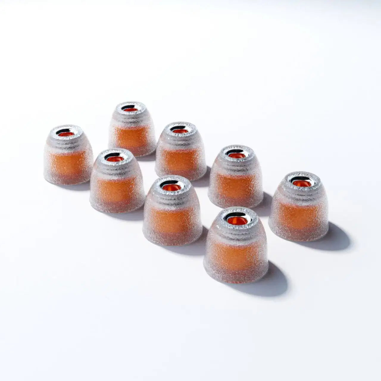 Liquid Silicone Hybrid Ear Tips with Venturi Stainless Steel Nozzle – Color-Coded XS/S/M/L