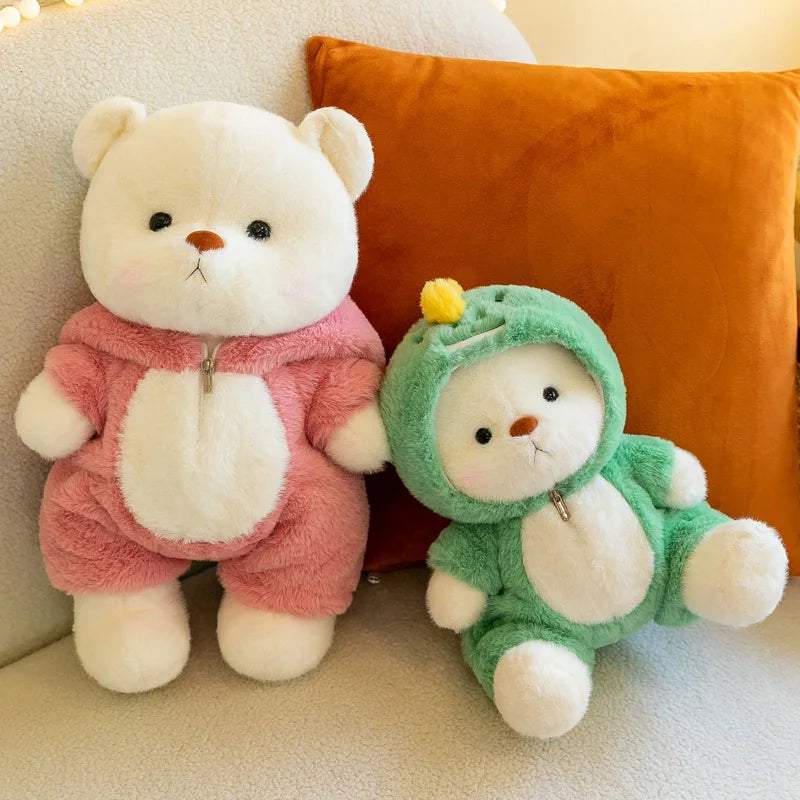 25/35cm (9.8/13.8 in) Anime Cosplay Joint Plushies Bear, Bunny, Duck, Shark and Pig Soft Stuffed Dolls for Girls