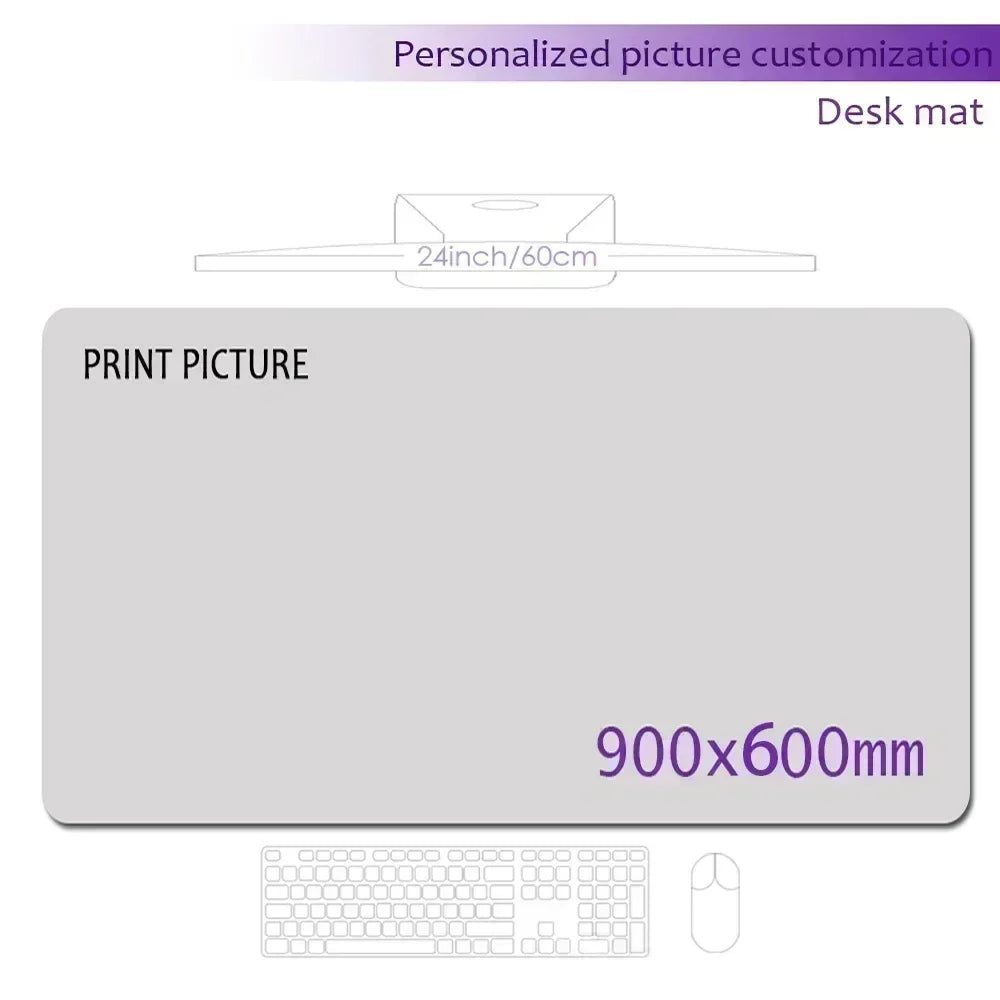 Custom Gaming Desk Mat – Personalized HD Mouse Pad Playmat, Multiple Sizes up to 1000x500mm (39.4x19.7 in) Non-Slip Rubber