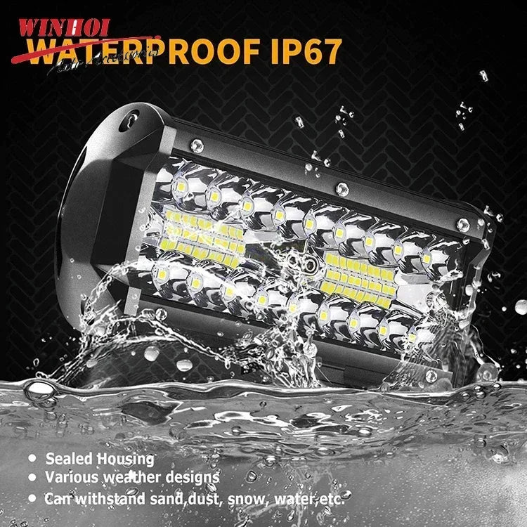 4in (102mm) & 7in (178mm) LED Work Light Bar 12-24V Combo Spot Flood Fog Lamp for 4x4 Truck ATV UTV Off-Road