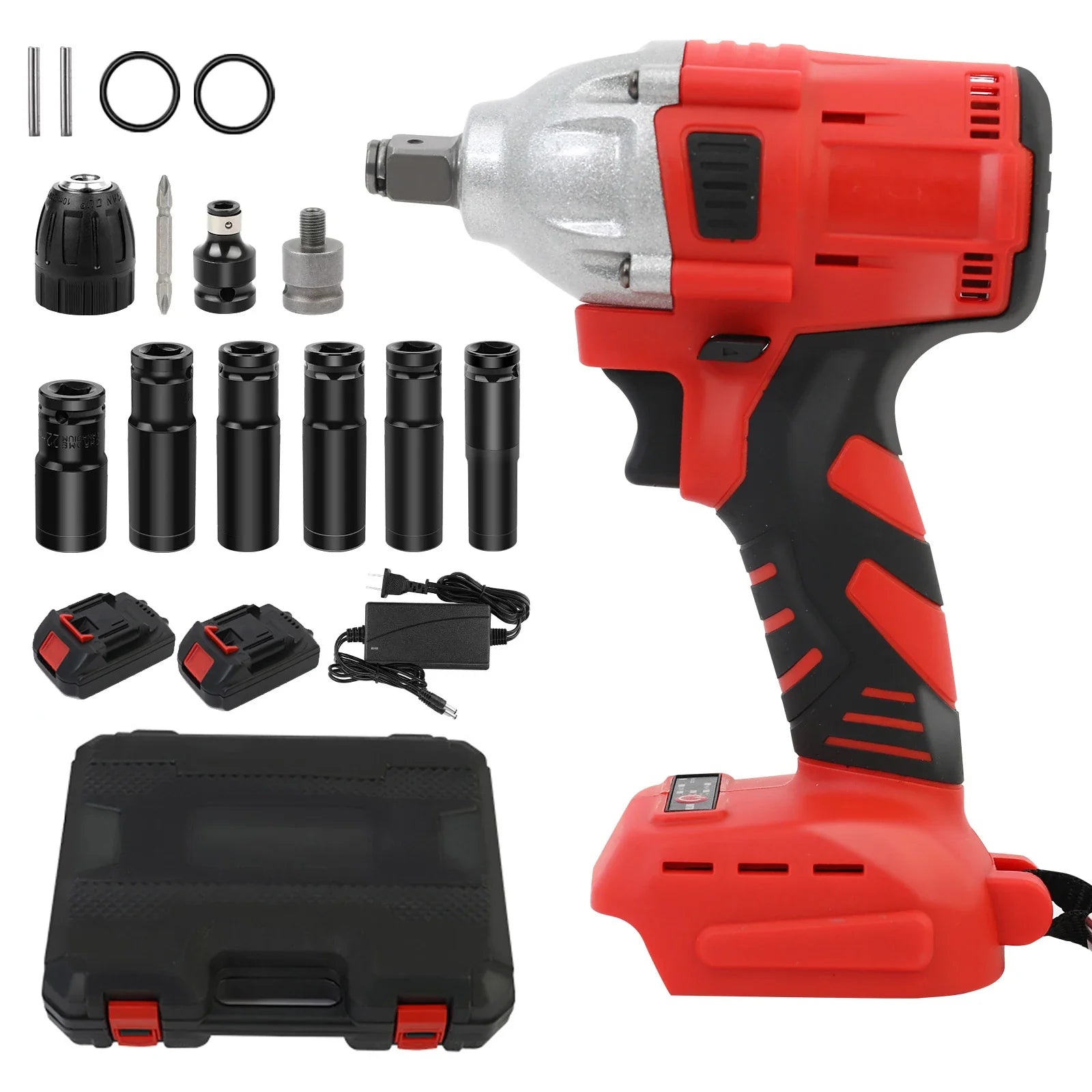 1000 N·m (740 ft-lbs) Cordless Brushless Impact Wrench 20V 1500mAh 1/2 in (12.7 mm) Drive Kit with Fast Charger