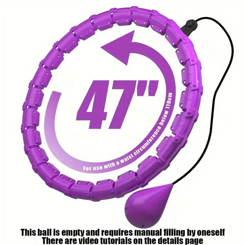 Adjustable Detachable Fitness Hoop – 2-in-1 Waist Training & Pilates Hula Hoop