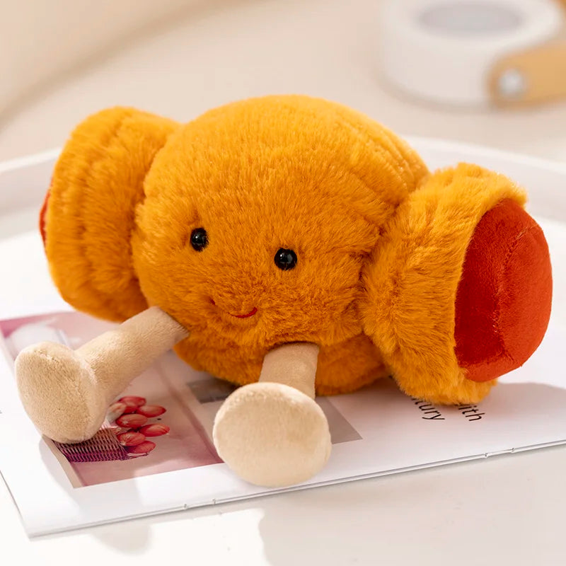 Cartoon Egg and Toast Plush Pillow Breakfast Stuffed Doll Cute Food Plush Gift