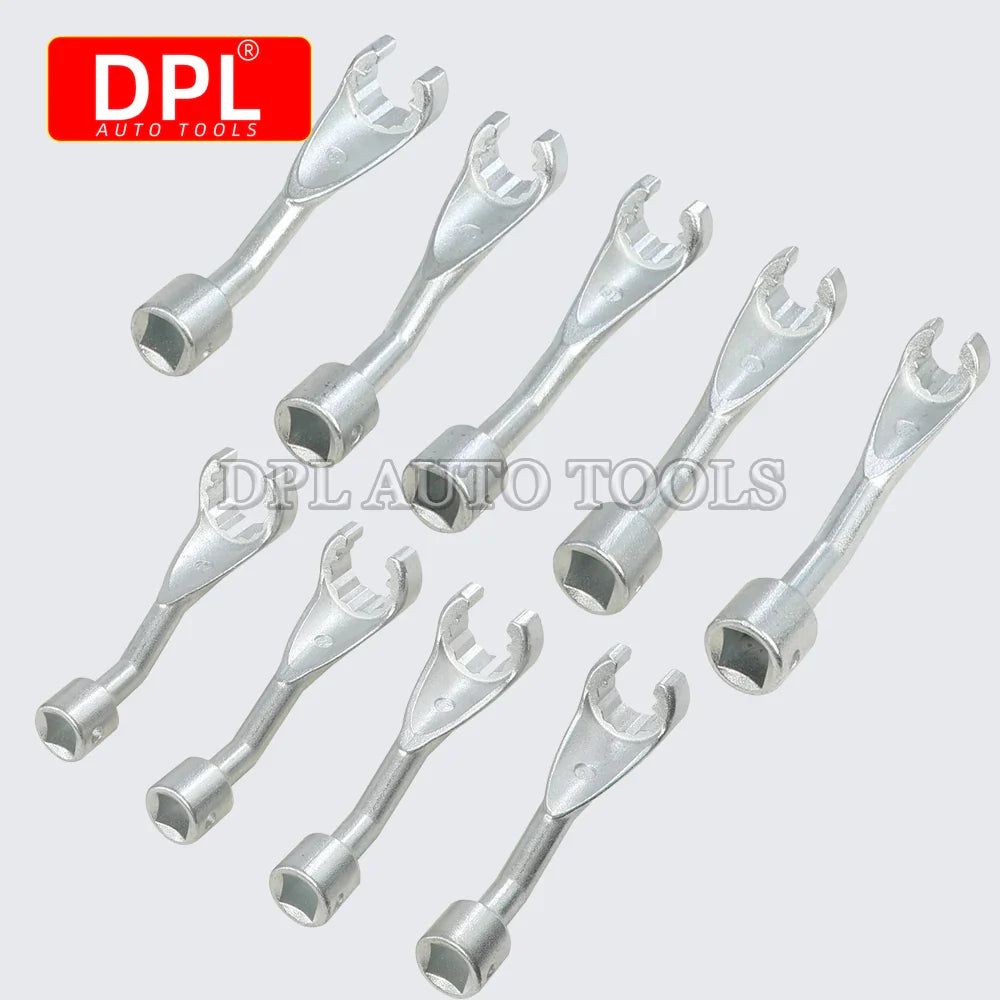 Diesel Injector Line Socket Set 1/2-Inch (12.7 mm) Drive - 12-Point Bihex Injector Fuel Line Wrenches