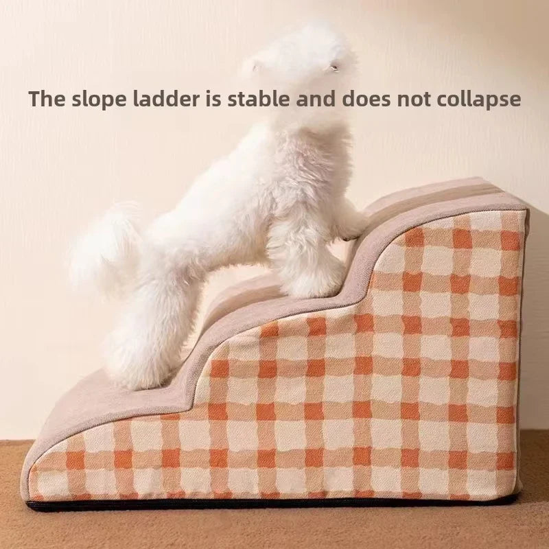 High-Density Foam Pet Steps 2 or 3-Step Non-Slip Dog & Cat Stairs for Older Pets Sofa Bed Ladder for Joint Pain