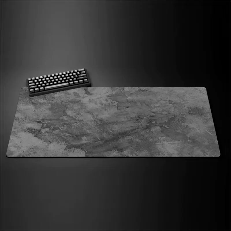 Gray Extended Mouse Pad – Stitched Edge XXL / Large Desk Mat, Non-Slip Rubber Gaming & Office Mousepad