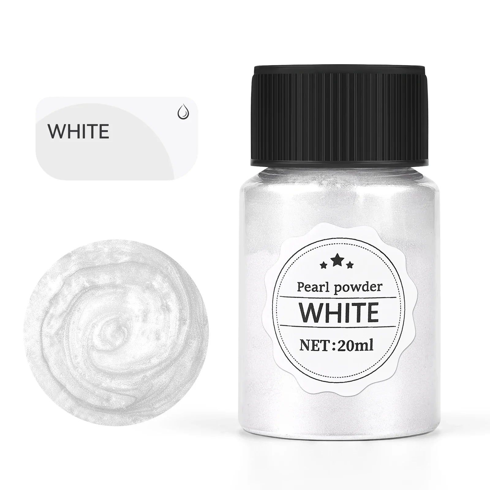 20ml (0.68 fl oz) Pearlescent Mica Powder - Pearl Pigment for Resin, Jewelry, Candles & Nail Art