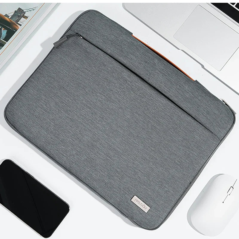 Multi-Pocket Shockproof Laptop Sleeve with Handle — Zipper Case for 13/14/15.6/16-Inch Laptops (33–41 cm)