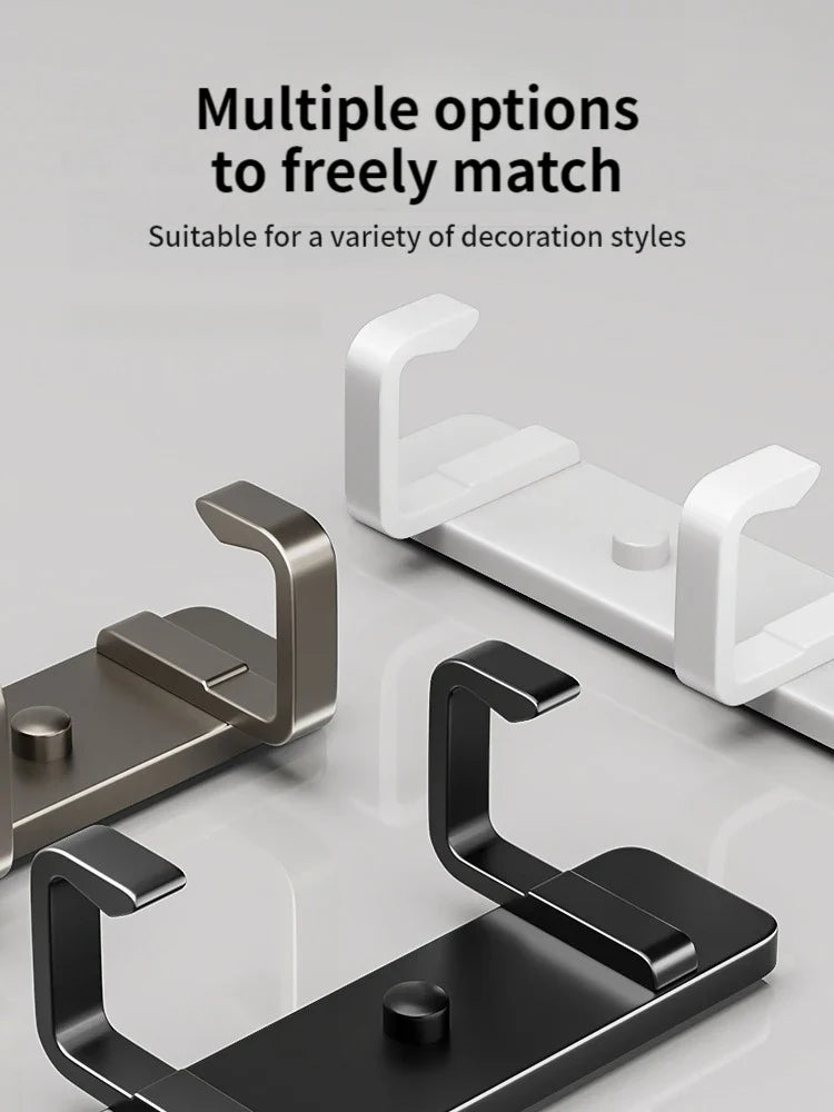 Heavy Duty Aluminum Wall Hooks for Coats & Bags, Entryway, Closet & Wardrobe Robe Hooks (1-3 Pack)