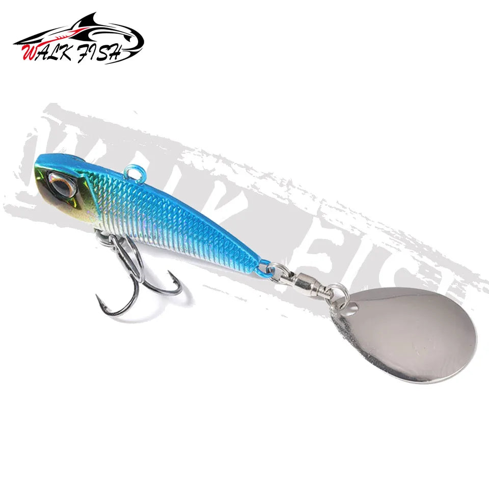 VIB Spinner Bait Metal Fishing Lure – Rotating Tail Wobbler, 7g/11g/15g/21g (0.25/0.39/0.53/0.74 oz), 28–42 mm (1.10–1.65 in), 11 Colors