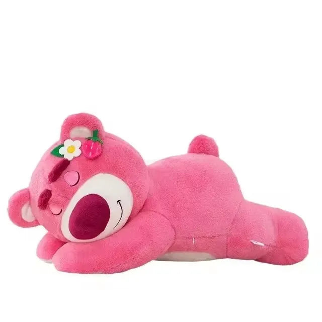 Strawberry Bear Plush Pillow Stuffed Toy - Soft Sofa Cushion Gift for Kids & Teens, Multiple Sizes 12–35 in (30–90 cm)